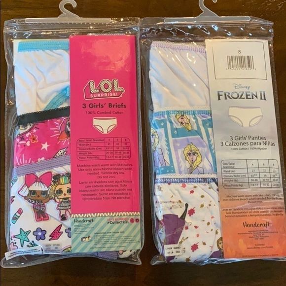 NWT Disney’s Frozen II & LOL Surprise Panties - Sz 8 - 6 pairs - Picture 2 of 9